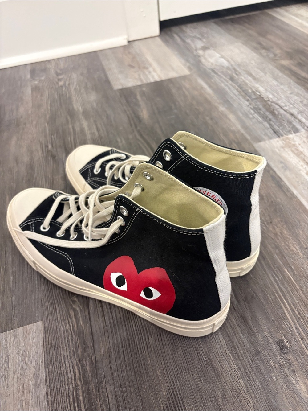 CdG PLAY x Converse Men’s Chuck Taylor All Star Peek-A-Boo High-Top Sneakers - Picture 2 of 7